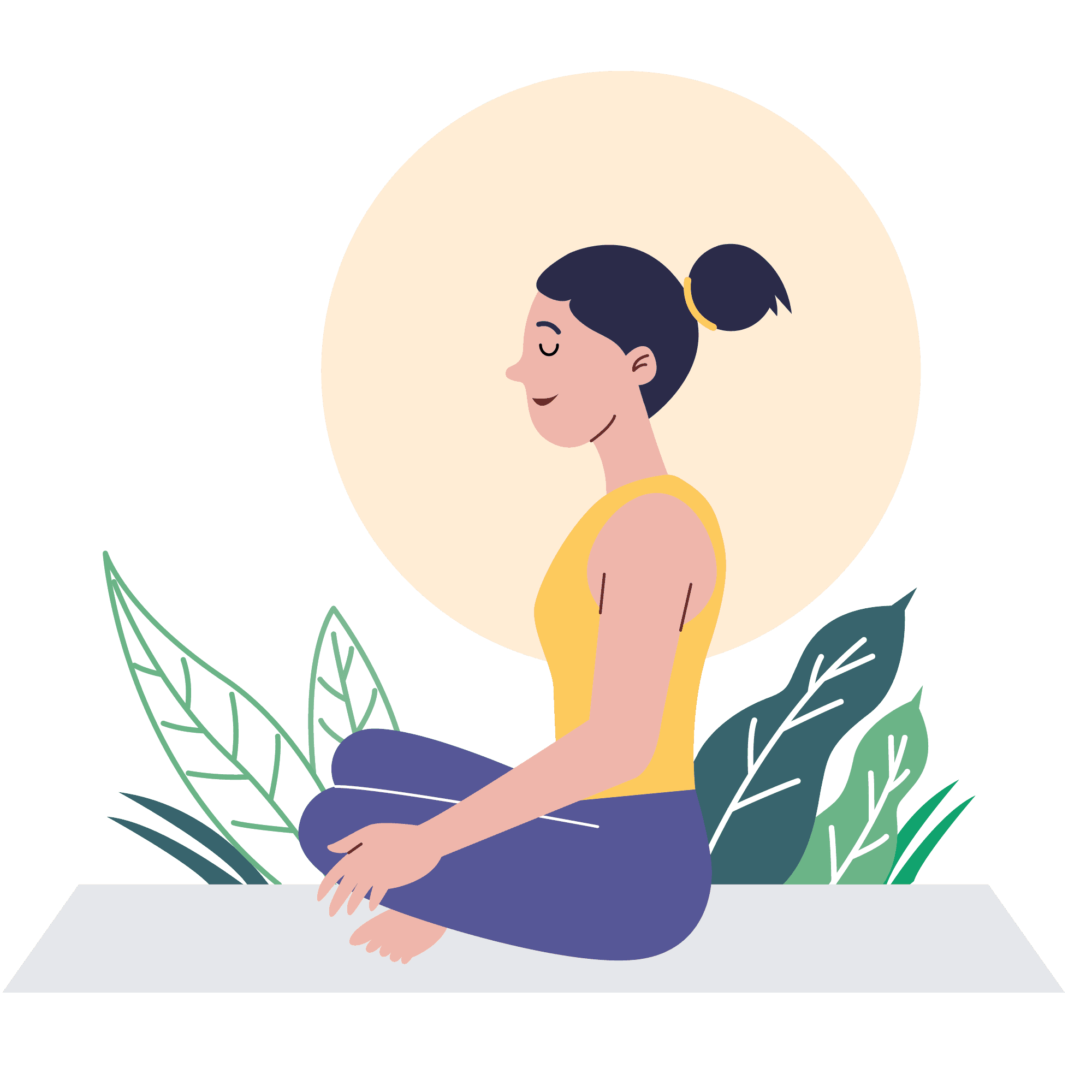 girl doing yoga sitting positiion