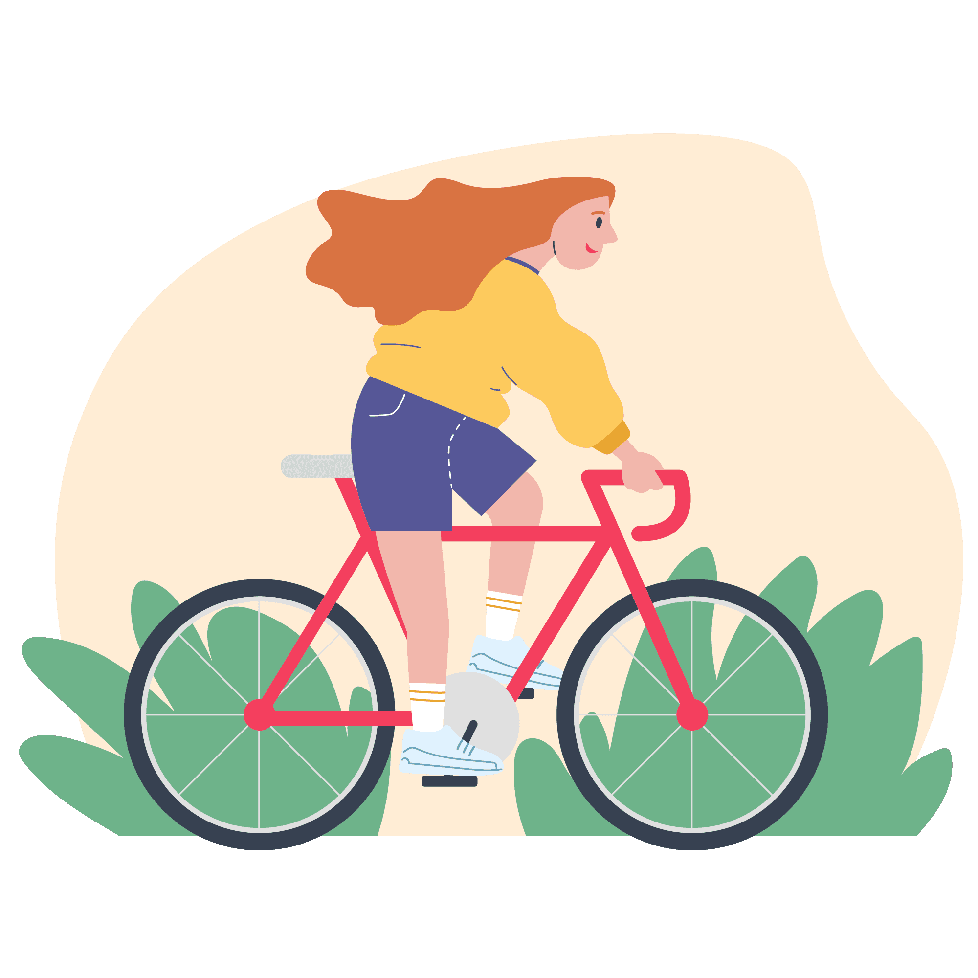 girl riding a bike
